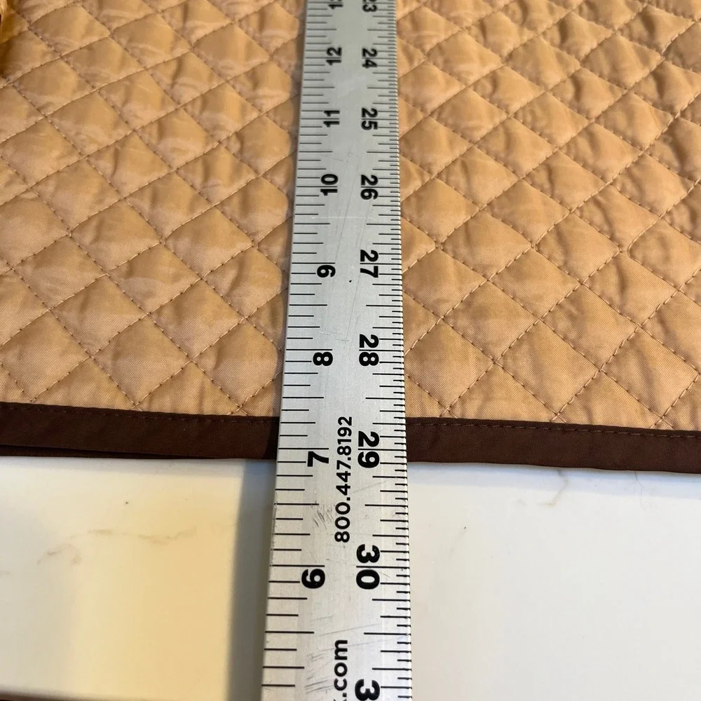 Sag Harbor Reversible Quilted Jacket Tan Brown Button Front Womens XL F23143 - Picture 11 of 12